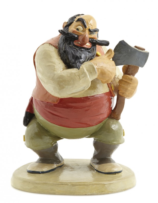 A Walt Disney Studios maquette from "Pinocchio" 1940, plaster with hand-painted details, stamped on rear of base WDP Height 8 3/4in Est. $5,000-6,000