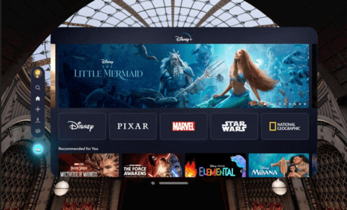 Disney+ on Apple Vision Pro