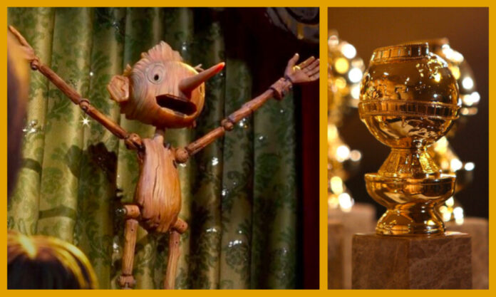 Guillermo del Toro's Pinocchio wins the Golden Globe for Best Animated Feature.