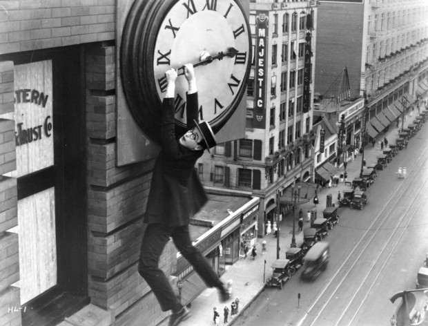 Harold Lloyd in SAFETY LAST! Courtesy of the Harold Lloyd Estate