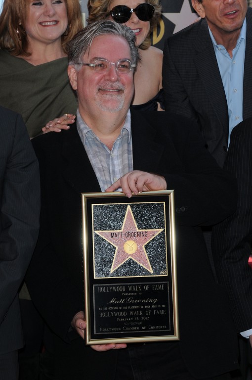 Executive Producer Matt Groening is presented his  Star on the Hollywood Walk of Fame Tuesday, Feb. 14 in Hollywood, CA. THE SIMPSONS © 2012 TCFFC ALL RIGHTS RESERVED. CR: Scott Kirkland/FOX