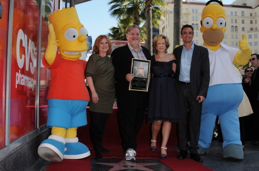 Cast members Nancy Cartwright, Yeardley Smith and Hank Azaria during the presentation of Executive Producer Matt Groening's Star on the Hollywood Walk of Fame Tuesday, Feb. 14 in Hollywood, CA. THE SIMPSONS © 2012 TCFFC ALL RIGHTS RESERVED. CR: Scott Kirkland/FOX