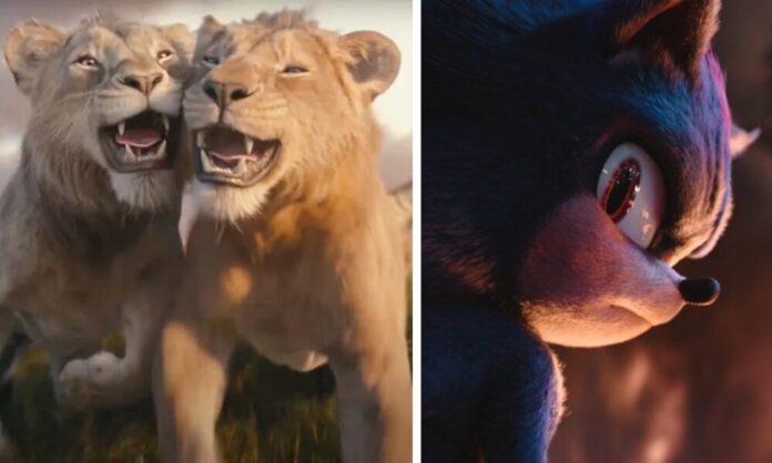 Mufasa: The Lion King [Disney] | Sonic the Hedgehog 3 [Paramount Pictures]