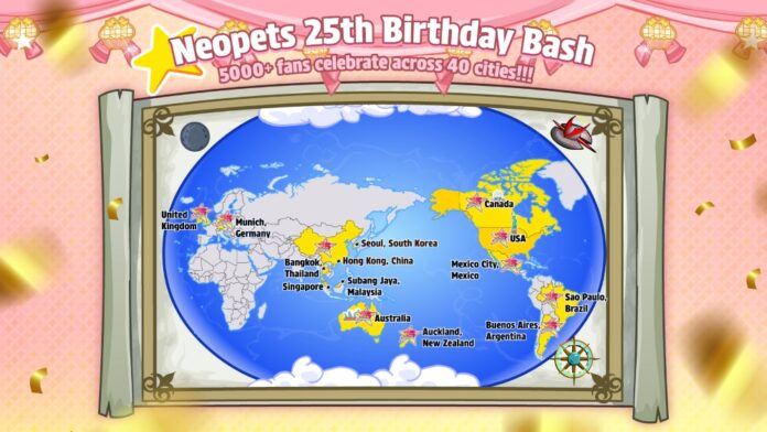 Neopets 25th Birthday Bash World Map