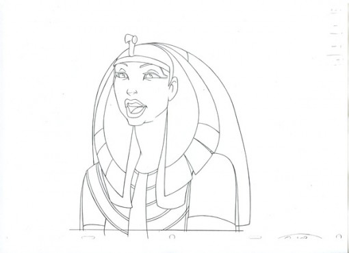 The Queen from Prince of Egypt Final Line Drawing