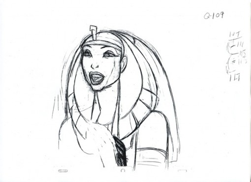 The Queen from Prince of Egypt Rough Sketch