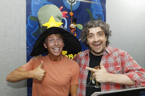 (from left) Jack McBrayer and Craig McCracken