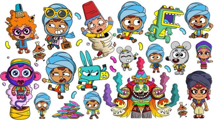 Characters from Custom Nuts, Baboon & AZ Corp Entertainment Development slate