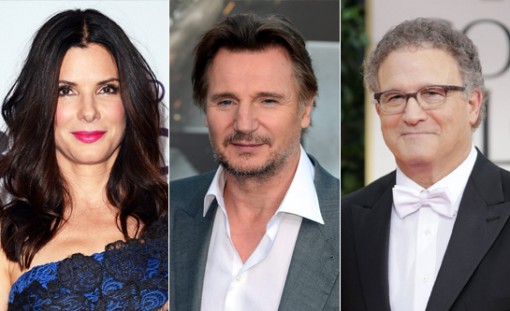 (from left) Sandra Bullock, Liam Neeson & Albert Brooks