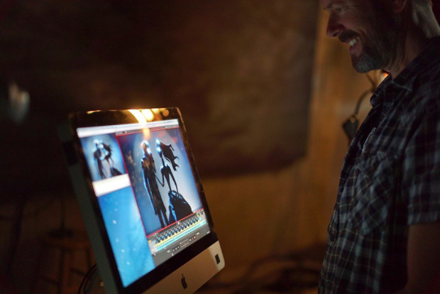 Anthony Scott on set of Eels "Bone Dry." Photo by Cassandra Church.