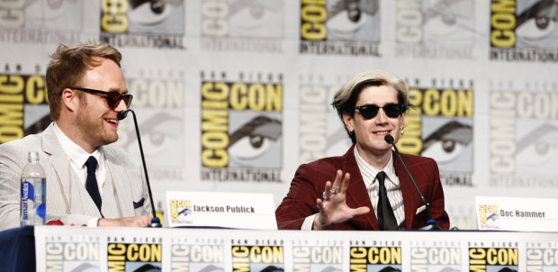 (L-R): Jackson Publick and Doc Hammer during Adult Swim's The Venture Bros. panel at San Diego Comic-Con. [Photo courtesy Adult Swim]