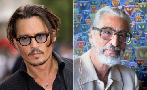 Johnny Depp (left) and Theodor Geisel (aka Dr. Seuss)