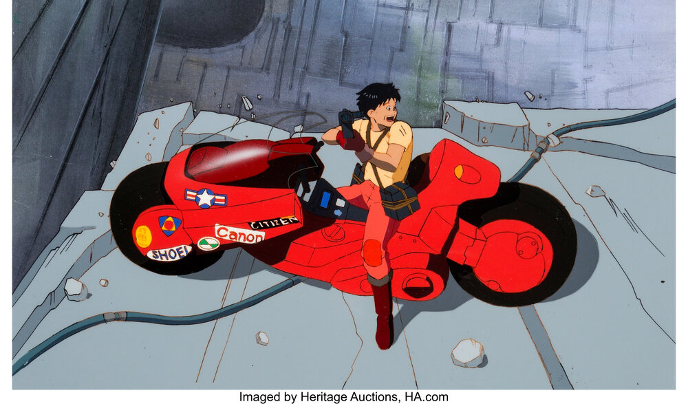 Akira - Kaneda motorcycle production cel (Tokyo Movie Shinsha)