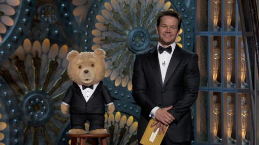 Ted Ruffles Feathers at the Oscars